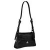 VIVIENNE WESTWOOD Bianca 26SS Silver Light Relief Sphere Magnetic Flap Closure Calfskin Shoulder Bag Small Women Shoulder Bag 4603000LWL0098BLACK
