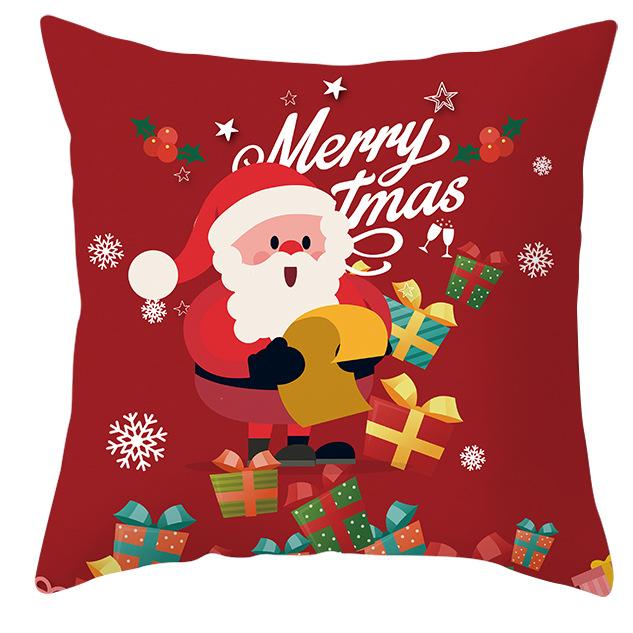 New Santa Claus Pillowcase Cute Christmas Home Cushion Cover Cute Cartoon Pillow
