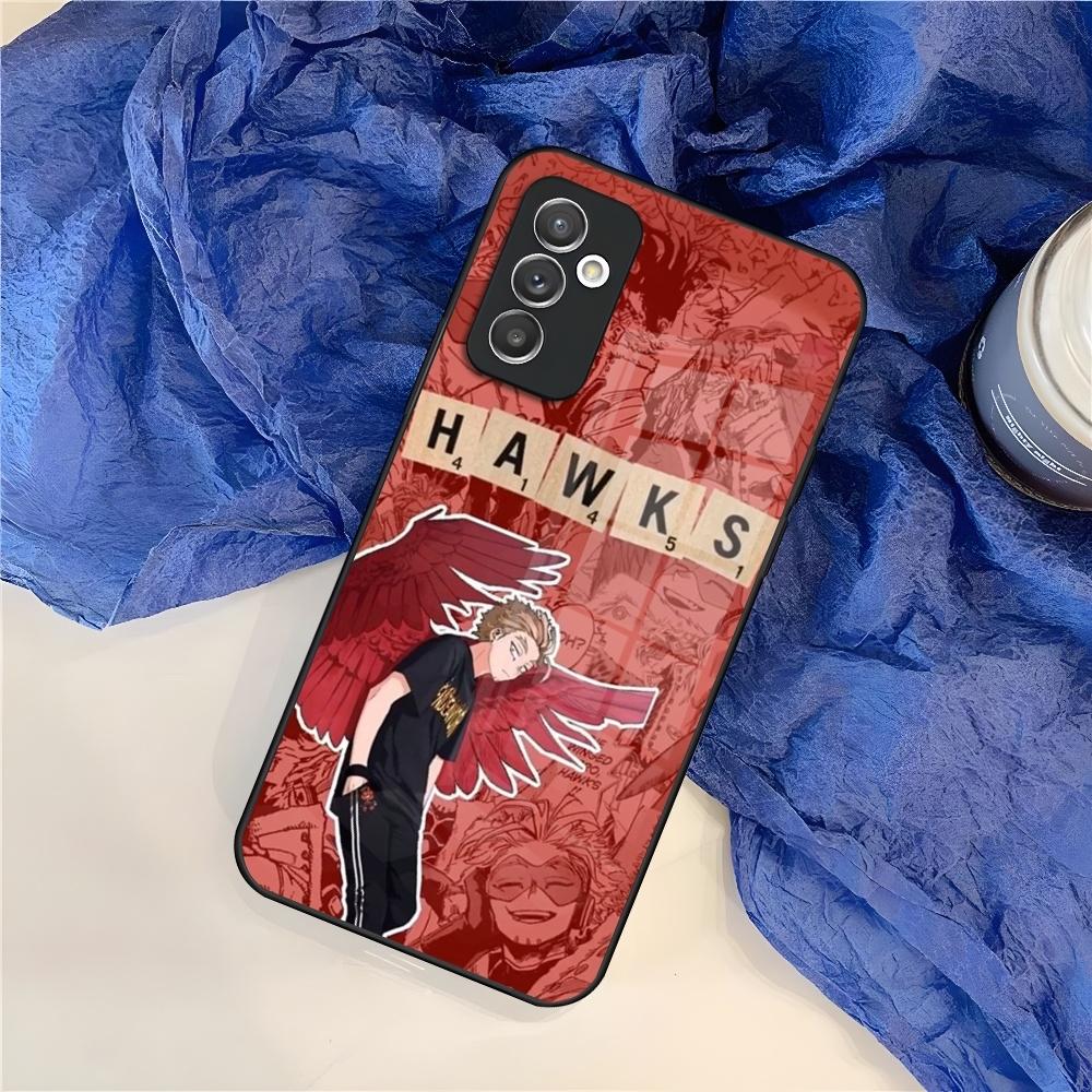 My Hero Academia Hawks Phone Case for Samsung S25 S24 S30 S21 S23 S20 S22 Fe S10 E S9 Note 20 Pro Ultra Plus glass Cover