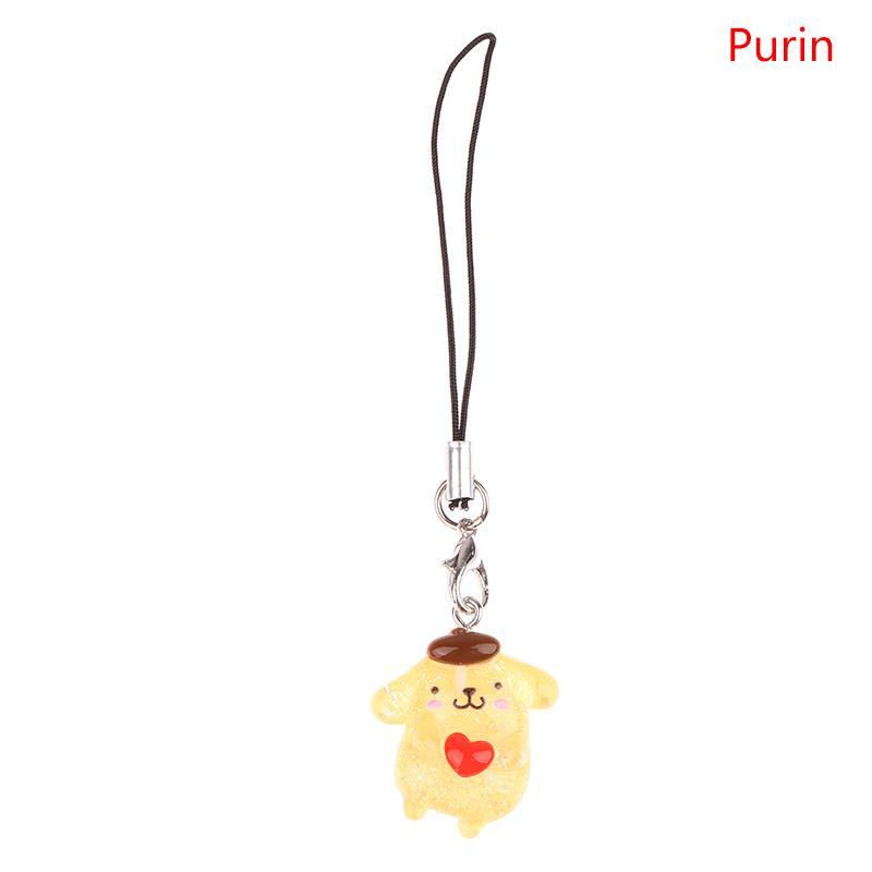 Sanrio Phone Pendant Melody Cinnamoroll Keychain Lanyard Kuromi Bag Charm Hello Kitty Hanging Rope Decoration