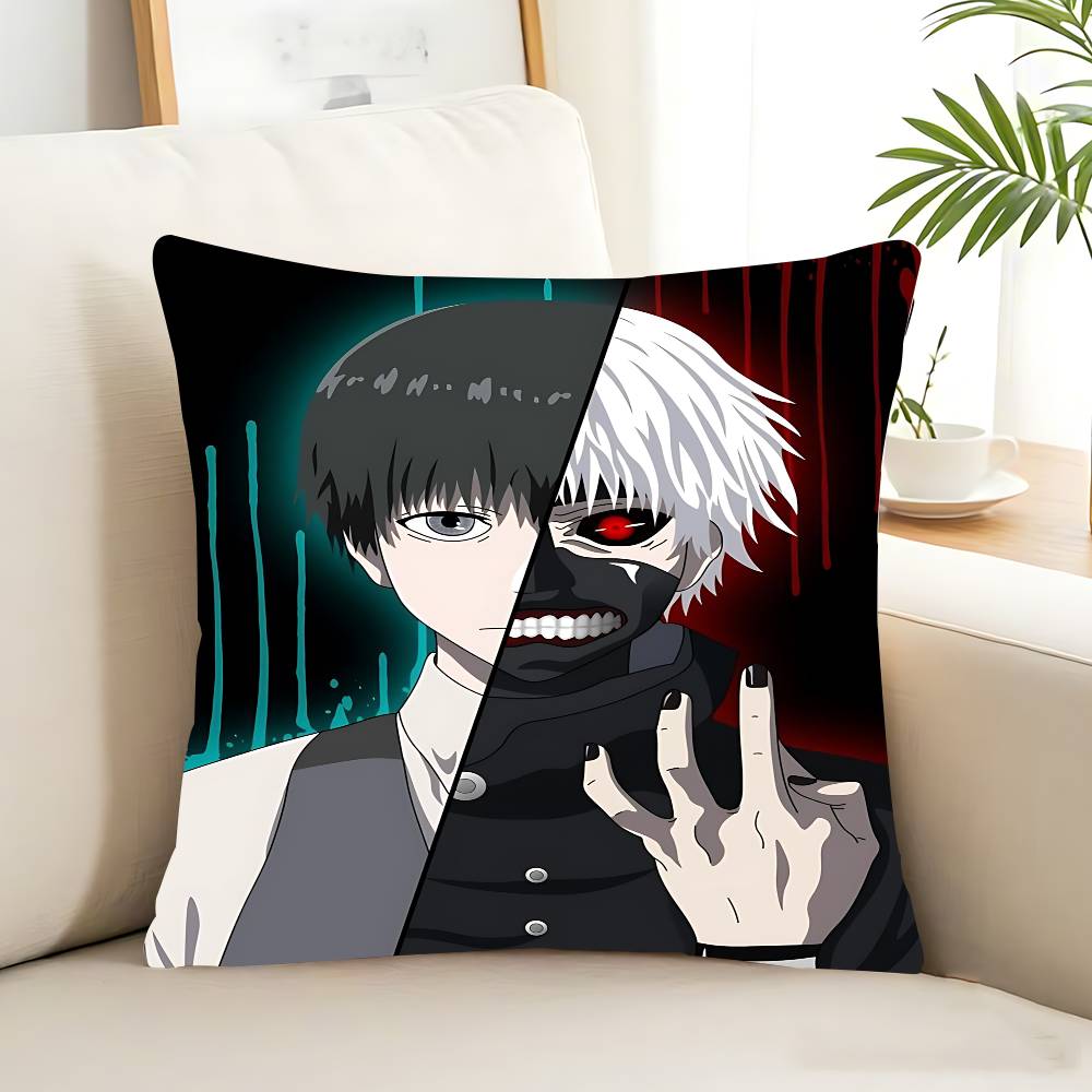 Tokyo Anime Ghoul Pillow Case Removable Washable Cushion Cover – All-Season Soft Linen
