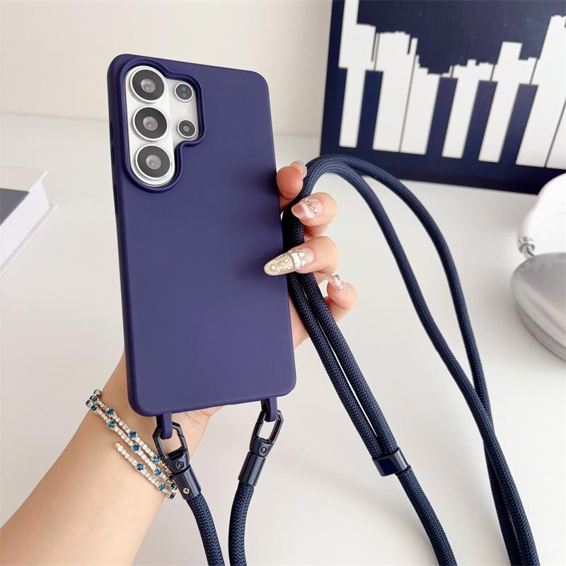 Lanyard Phone Case For Samsung Galaxy S26 S25 Edge S24 S23 S22 S21 FE Ultra Plus A12 A13 A22 A32 A52 A72 A33 A53 A73 Soft Cover