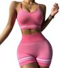 Women's Seamless Colorblock Yoga Set: Shockproof Sports Bra & Hip-Lifting Fitness Shorts