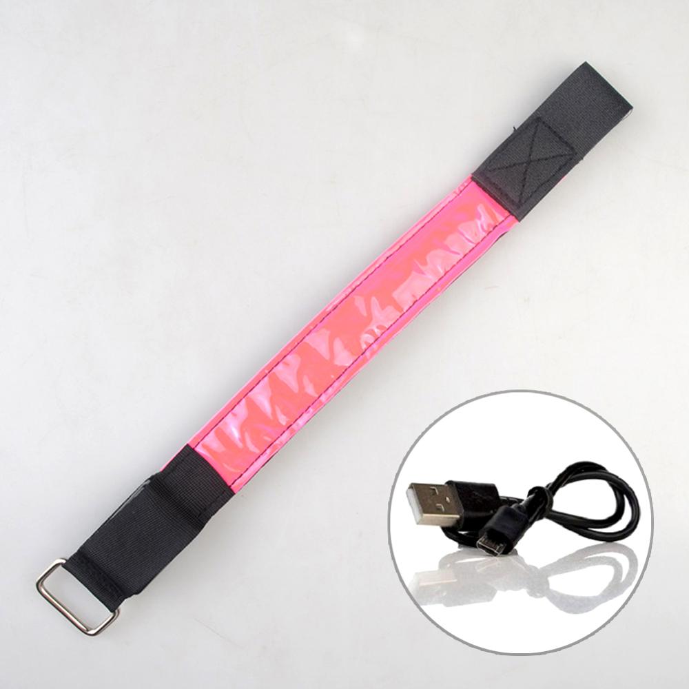 USB Rechargeable Running LED Armband Refective Bands Cycling Gear Night Safety Luminous Band for Joggers Bikers Walkers Concerts