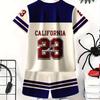 Boys' fashionable 3D printed casual pullover, short sleeved shorts set