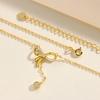 Bow Tassel Necklace Women'S Fashion Light Luxury Temperament Versatile Ins Cold Style Necklace Gift Women Premium