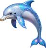 QT2383#15cm Whimsical Glowing Dolphin Car Sticker, Suitable for Laptop, Car, Truck, Van, SUV, Motorcycle, Bumper, Window