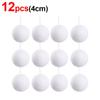 4/6/8cm White Christmas Balls Ornaments Xmas Tree Hanging Pendant Round Foam Snowball New Year Wedding Party Home Decoration