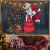 Santa Claus Tapestry Holiday Party Decoration Background Cloth Living Room Bedroom Dormitory  Home Decor