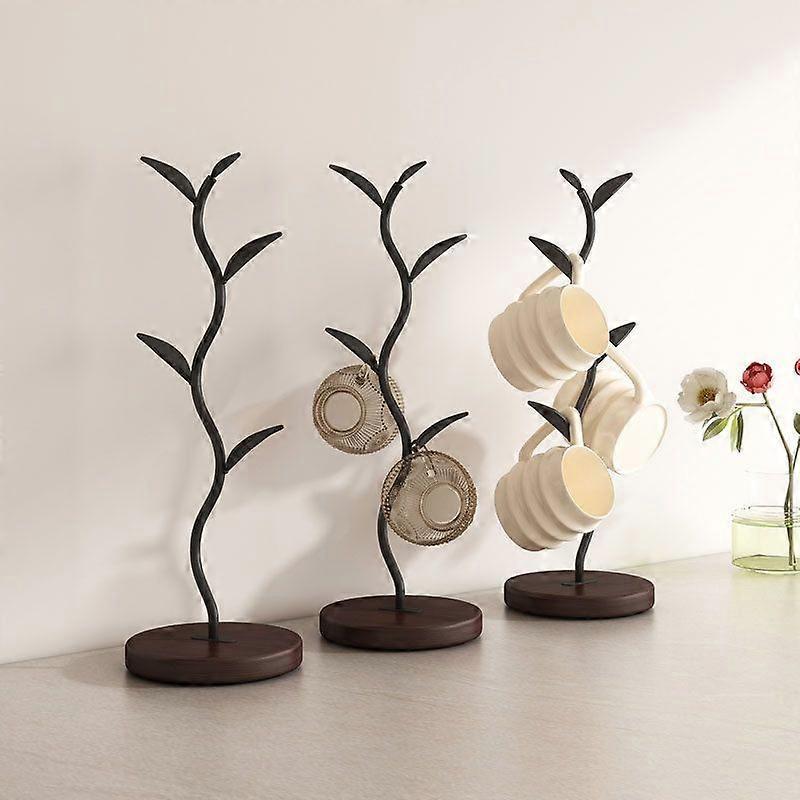 Creative Wooden Drinkware Holders Tree-Shaped Cup Holder for Home Living Room Dcor