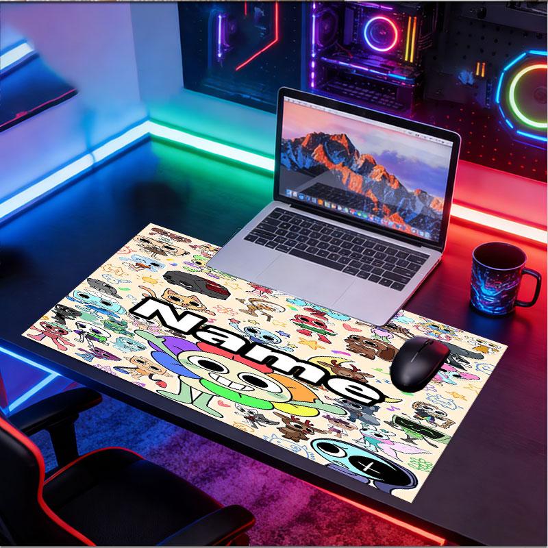 Kişiye Özel İsimli Dandy'nin Dünya Desenli Mouse Pad, Dizüstü Bilgisayar Masa Matı, Ev İçin Dekoratif Masa Matı Klavye Altlığı Hediye
