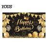 Birthday Celebration Banner Happy Backdrop, Party Photo Background Cloth for Celebration, Decorative Bunting Flag Decor Kids Women, Supplies