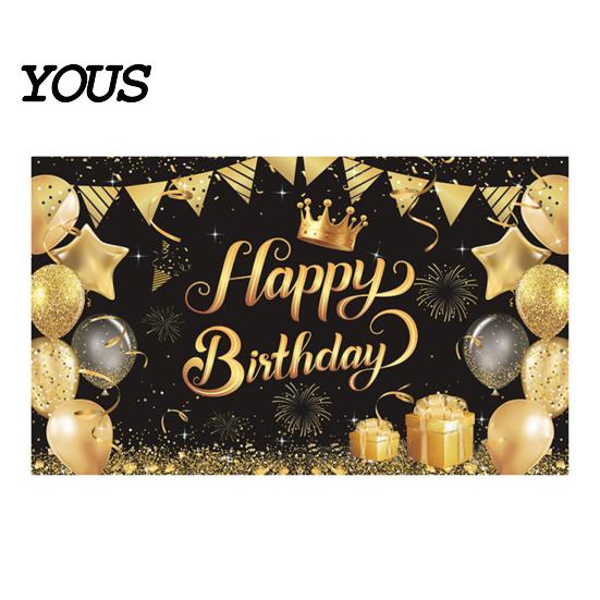 Birthday Celebration Banner Happy Backdrop, Party Photo Background Cloth for Celebration, Decorative Bunting Flag Decor Kids Women, Supplies