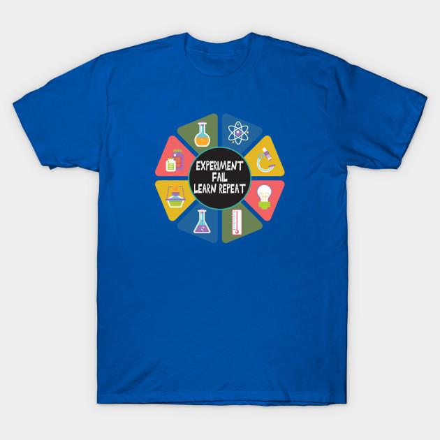 Unisex Fashion TShirt Experiment Fail Learn Repeat March For Science Tea Print TShirt Plus Size S-5XL T-Shirt 100%Cotton Tops O Neck Short Sleeve Tees