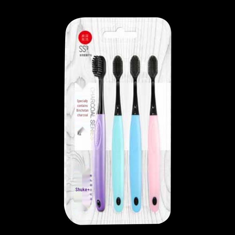 Shuke Carbon Filament Soft Toothbrush 4-Pack