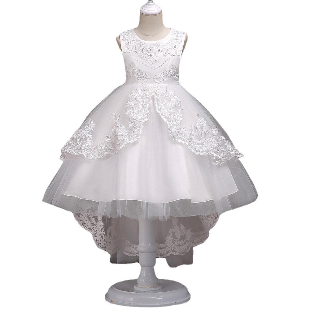 New Style Crochet Flower Girl Skirt: Trailing Princess Party Dress for New Year's Day