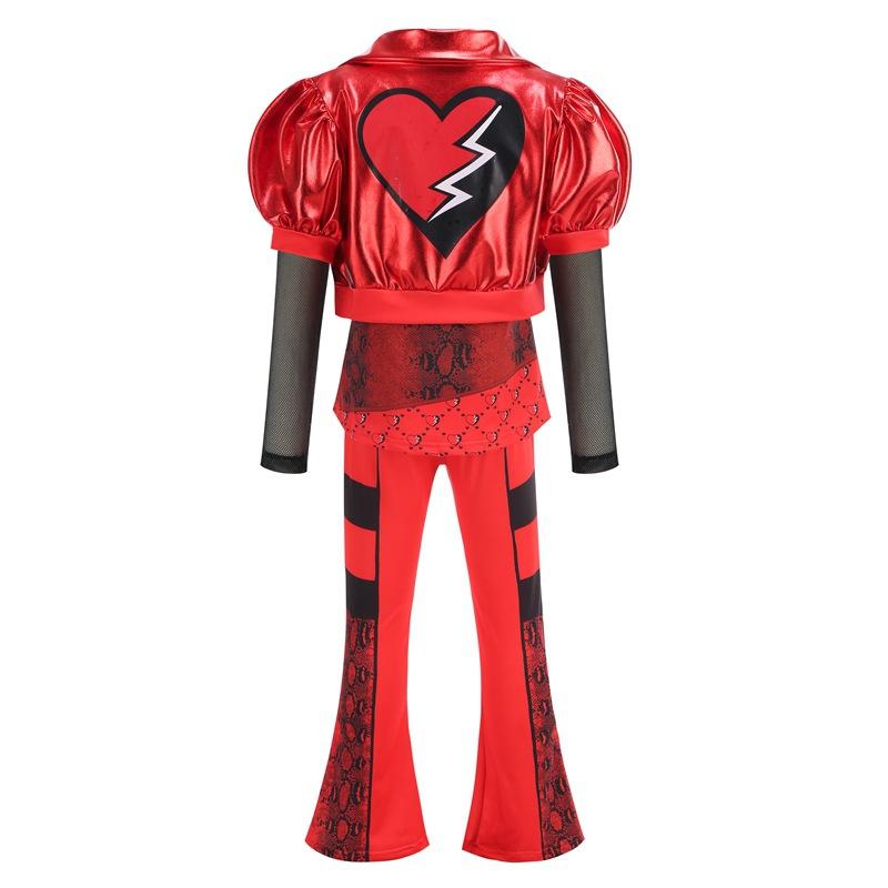 Movie The Rise of Red Cosplay Costume for Girls Christmas Halloween Carnival Dress Descendants 4 New Year Full Set Outfits Wig