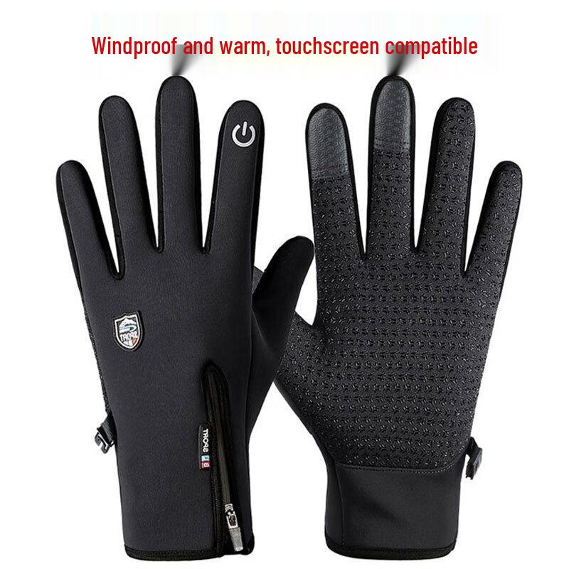 K146 Fleece Windproof Touchscreen Outdoor Cycling Gloves