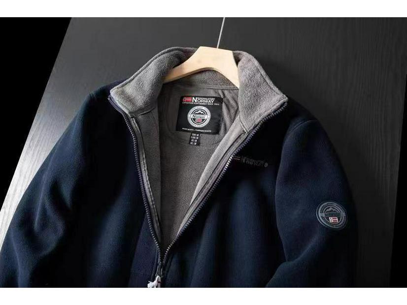 Norwegen-Bereit: Übergröße Herbst/Winter Fleecejacke für Outdoor-Kälteschutz