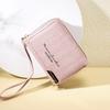 New Korean Style Women's Wallet Short Zipper Multi-card Pure Color Coin Wallet Wholesale Pu Material