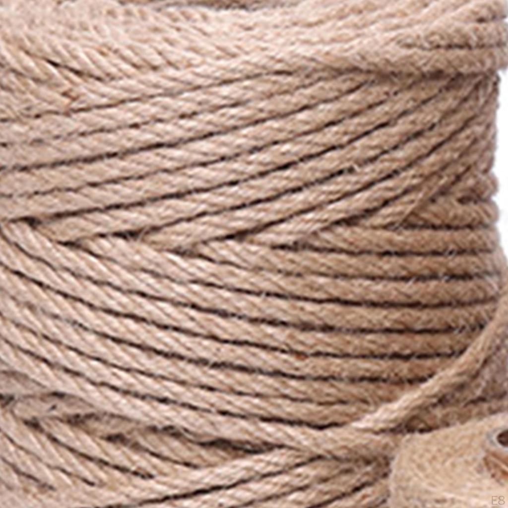 Fine Jute Twine Handcraft Decorative Twisted Sisal Rope for Pet Cat DIY Scratcher Home Garden Decor
