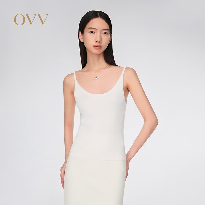 OVV Women s Silk-Cotton Blend Knit Tank Top L