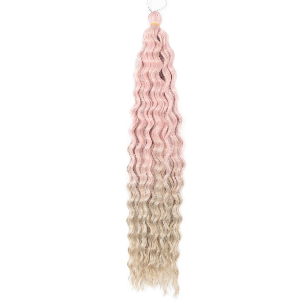 Heat Resistant Fiber Deep Wave Wig Ombre Marly Hair Synthetic Crochet Hair Kinky Curly Hair