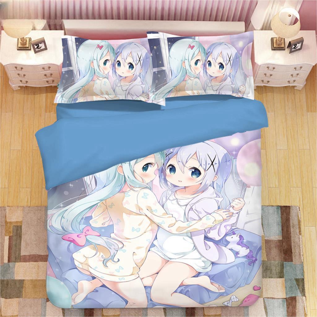 Kawaii Izumi Sagiri 3D Anime Print Bedding Set Duvet Covers Pillowcases One Piece Comforter Bedding Sets Bedclothes Duvet Cover