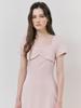 Etmont Heart Neck Ribbon Dress, Pink