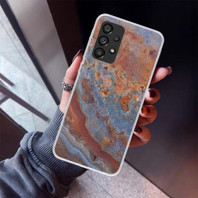 Vintage Industrial Style Rusty Pattern Phone Case For Samsung Galaxy A12 A52S A42 A32 A22 A51 A50 Note 20 Ultra 10 S10 Plus A71
