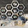 Top Quality Storage Silicone Mold Hollow Hexagonal Earring And Pendant Display Hanging Stand With Bottom Base Silicone Mold