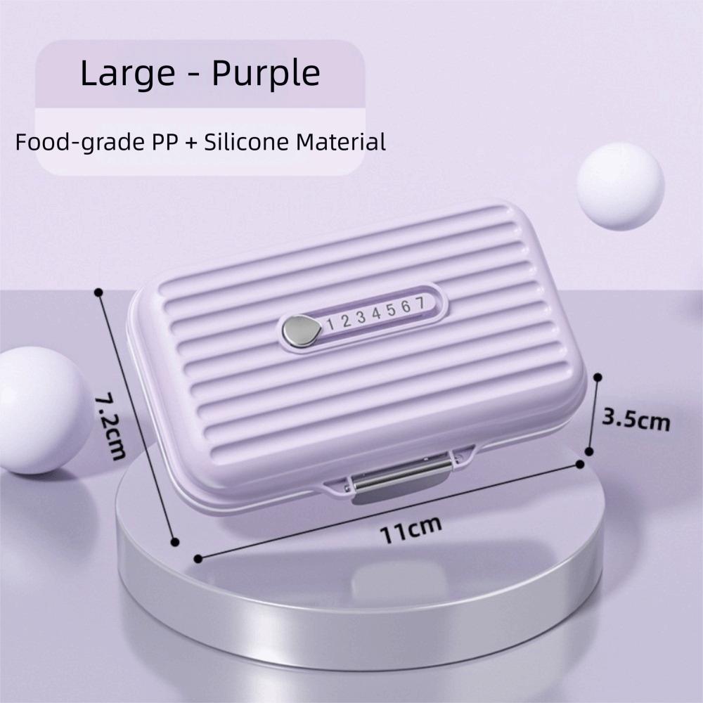 

Seal Weekly Pill Box Mini 7 Compartments Vitamin Container New Pill Dispenser Purple Large