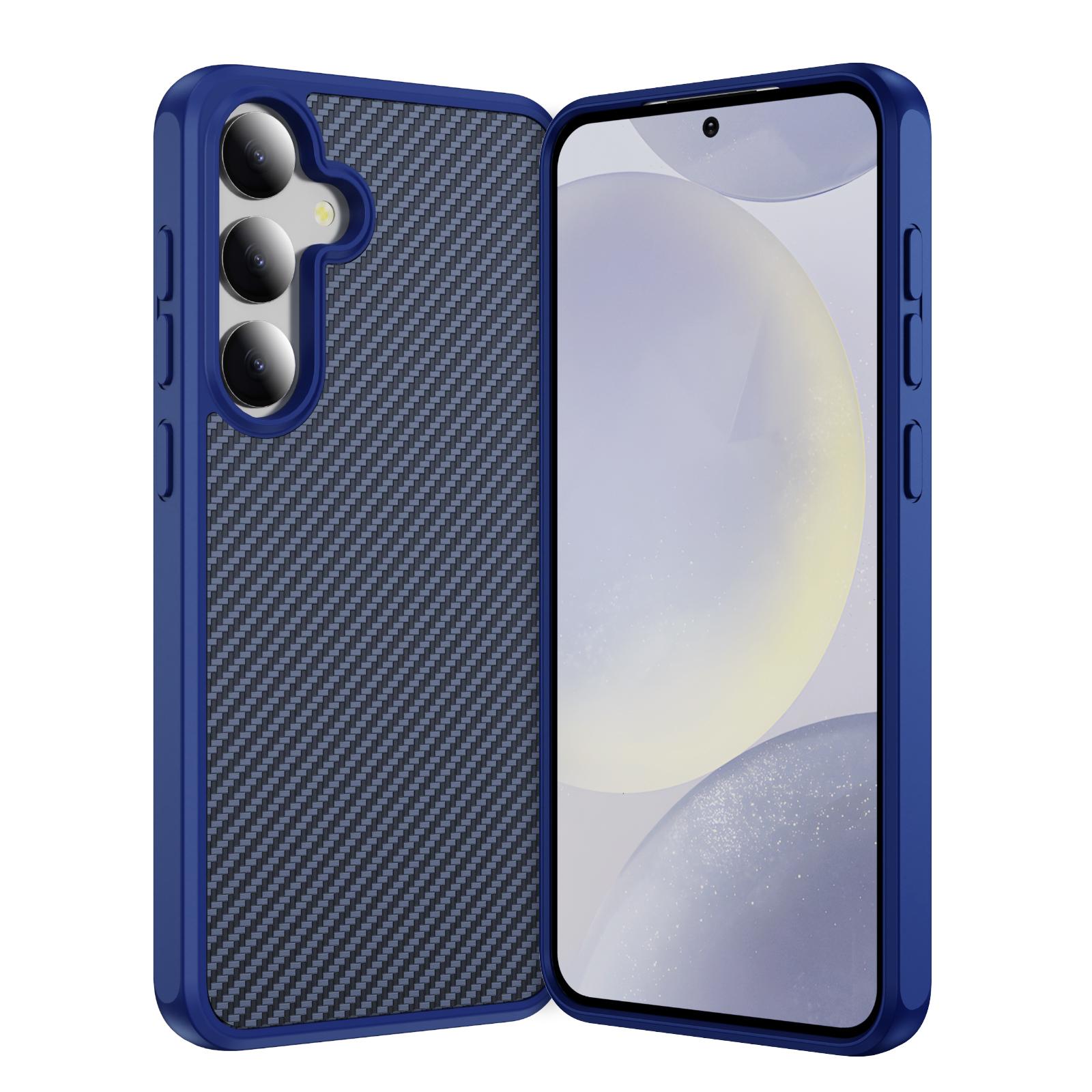 

Carbon Fiber Texture For Magsafe Magnetic Case For Samsung S26 S25 S24 S23 Ultra Plus Anti-Scratch Shockproof Hard Plastic Cover Galaxy S24 Ultra тёмно-синий