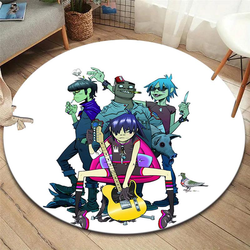 

TheGangreen Round Area Rug,Carpet Rug for Living Room Bedroom Sofa Playroom Decor,Non-slip Floor Mat 80cmx80cm