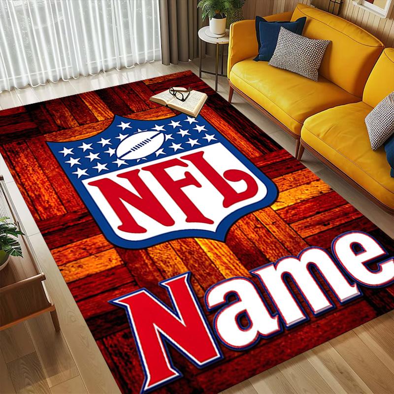 Custom Nfl Fan Area Rug Living Room Nonslip Soft Carpet For Bedroom Game Playroom Sofa Office Home Decor Doormat Christmas Gift C103112