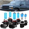 Halogen Headlights Fit For Chevrolet Chevy Suburban 2015-2020 Headlight Bulbs,9005/HB3/H10 High Beam+ H11/H8/H9 Low Beam+ PSX26W Fog Light Combo,Plug
