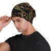 Biihudu Men'S Sea Turtle & Jellyfish Stretchy Beanie Hat - Lightweight Black & Golden Cartoon Marine Design, Hand Washable For C