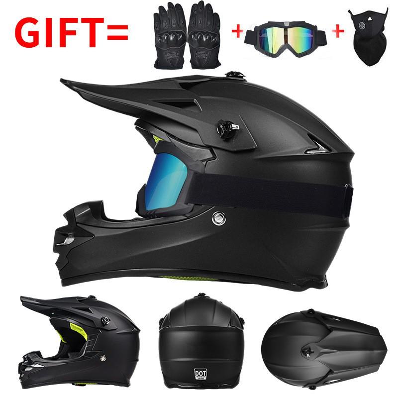 Full Face Motorcycle Helmet Off-Road ATV Dirt Bike Mountain Downhill Karting Kids Safety Headgear ABS