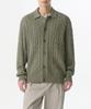 Cotton Cable Collared Cardigan [Sage]