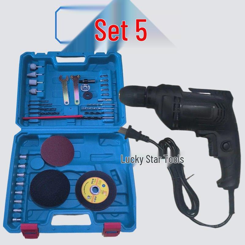 All-Copper Handheld Electric Drill - Forward/Reverse Speed, Adjustable Power Levels, Original Impact, Full Set - Clearance Sale!