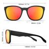 HAAYOT Polarized Sports Sunglasses for Men and Flexible TR90 UV for and Matte Black and Orange Women, Lightweight, Durable, Frame, 100% Protection,