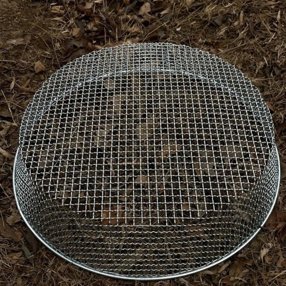 Round Metal Soil Sieve Mesh Basket Gardening Sand Sieve Planting Pot Cultivation