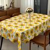 1Pcs Sunflowers Floral Rectangle Tablecloth Tabletop Decor Reusable Farmhouse Kitchen Dining Tablecloth Wedding Decoration