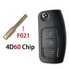 Flip Remote Car Key  433MHz 4D63/4D60 Chip For Ford Fusion Focus Mondeo Fiesta Galaxy F021 HU101 Blade
