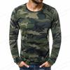 Camouflage T-shirt For Men Fashion Long Sleeve T-shirts Outdoors Tshirt Mens Clothing Camo Tops Tees Autumn Outdoor T Shirt