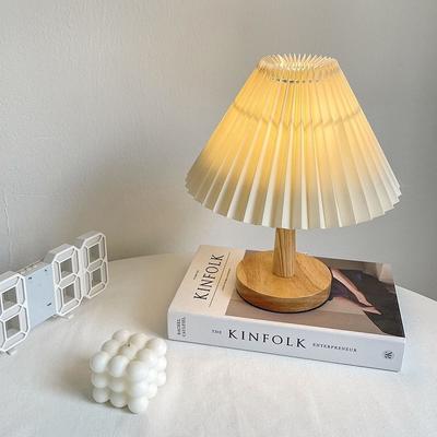 Retro Dimmable Led Lamp Three-color Solid Wood Night Lights Eye Protection Creative Bedside Lamp for Bedside Desk