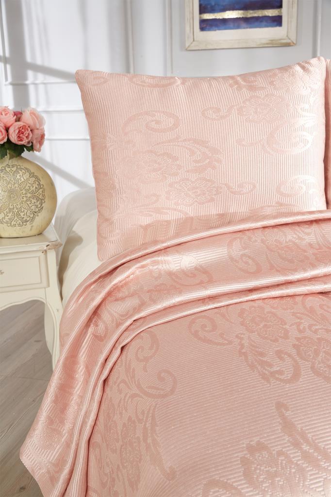 Dowry World Tulip Double Bedspread - Powder