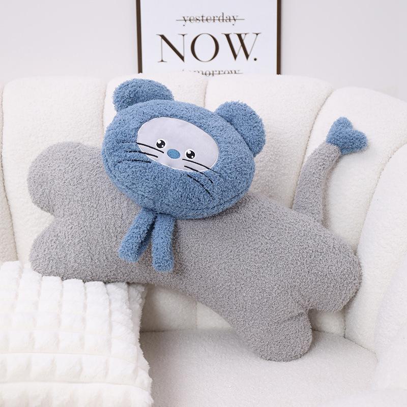 

Милая плюшевая кукла кошка, детская кровать, мягкая подушка-котенок, кукла, японская кукла-животное 55*33*7cm светло-серый