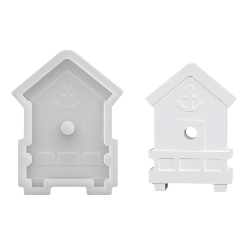 Food Grade Silicones Mold DIY Coastal House Shape Ornament Home Decors Crafting Mould With Intricate Detail