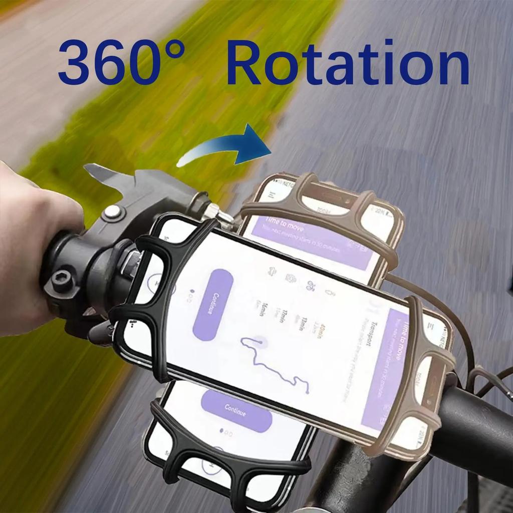 Silicone Bicycle Phone Holder Motorcycle for IPhone 13 11 Pro Max 7 8 15 14 X 16 12 Mobile Phone Stand Bike GPS Clip Quick Mount